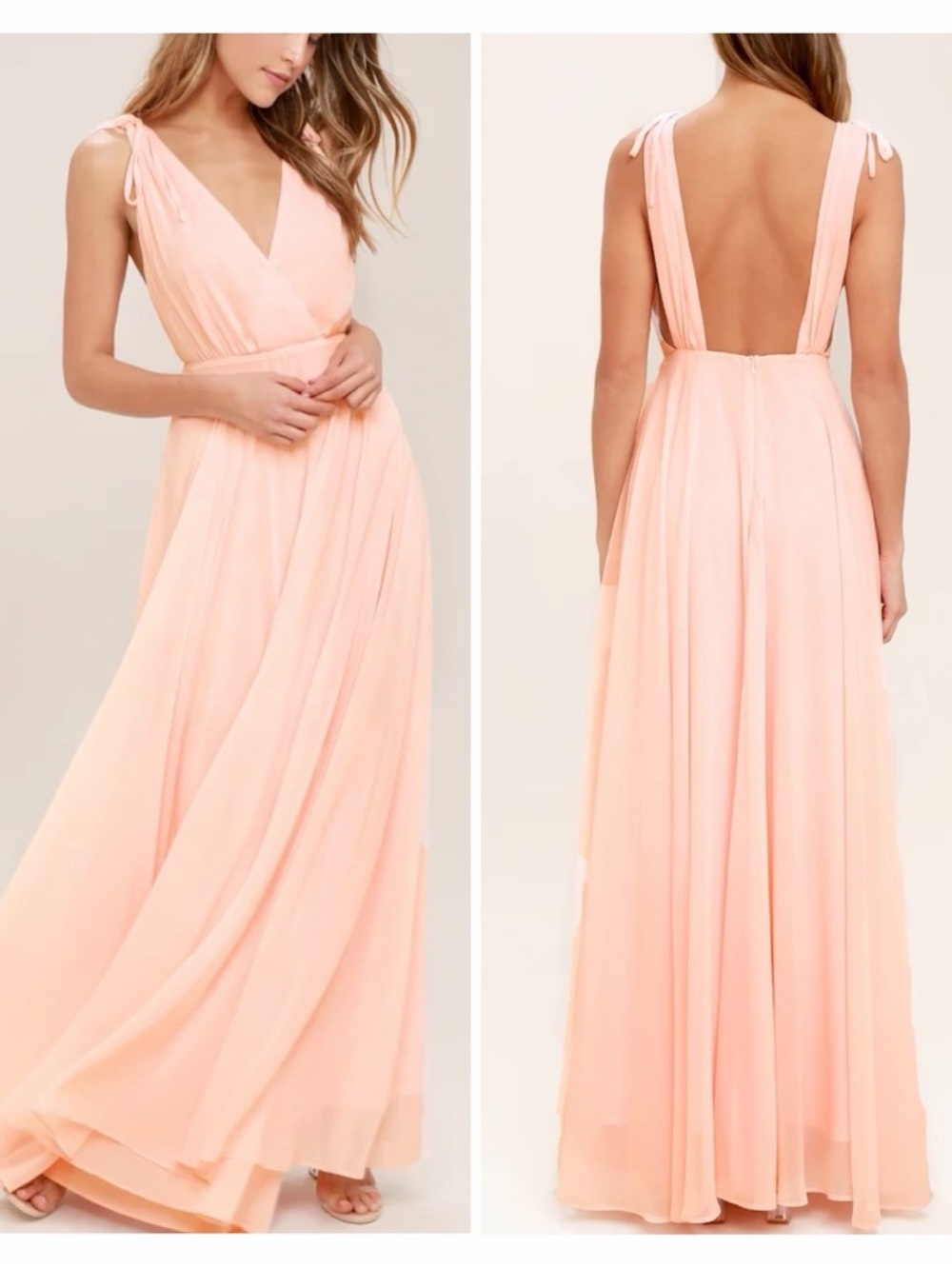 Lulus Dance the Night Away Blush Pink Backless Maxi Dress
